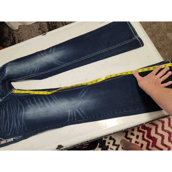 Grace in LA Jeans Women's 29 Bootcut Embroidered Rhinestones Studs Embellished - Picture 9 of 13
